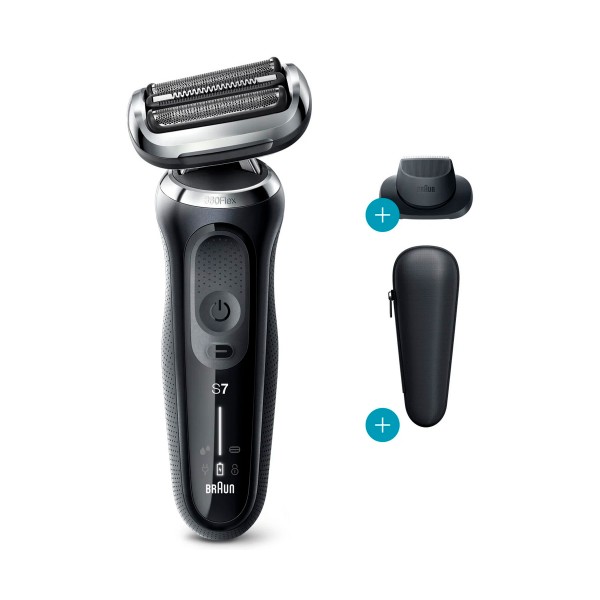 Braun series 7 70-n1200s afeitadora en seco y en mojado con funda para viaje y accesorio de recorte
