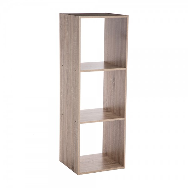 Estanteria madera para 3 cajas organizadoras 34,4x32x100,5cm