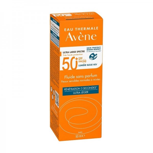 Avene Fluido Toque Seco Spf50+ 50ml