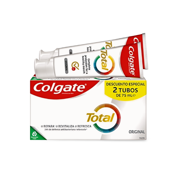 Colgate dentífrico Total Original 75 ml  + 75ML DUPLO