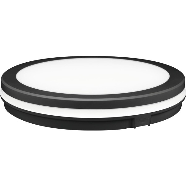 Aplique led redondo negro ip65 20w.3cct