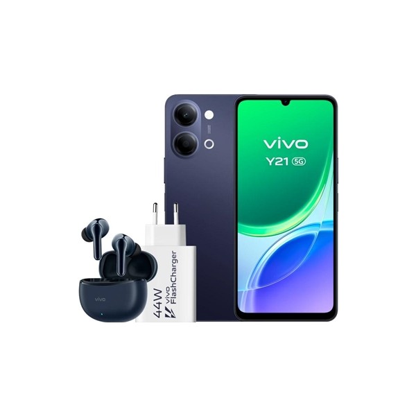 Vivo y21 5g 4gb(+4) 256gb black cargador + auric.