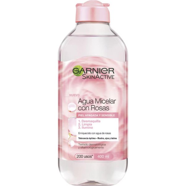 Garnier skinactive agua micelar con rosas piel sensible 400ml