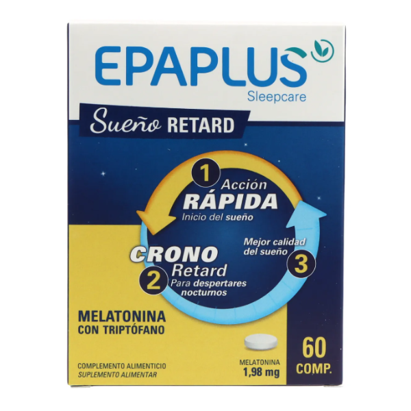 Epaplus Sleepcare Melatonina Retard con Triptofano 60 Comprimidos